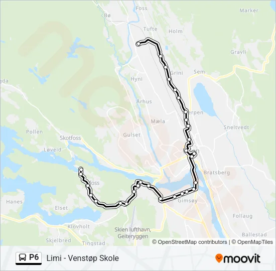 P6 Bus Line Map