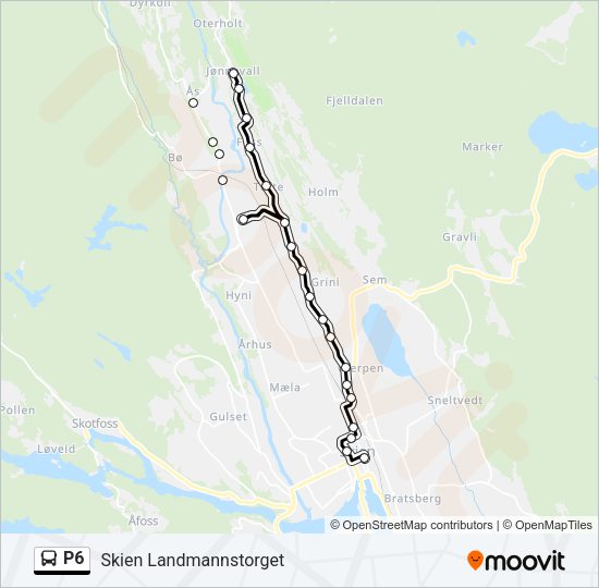 P6 Bus Line Map