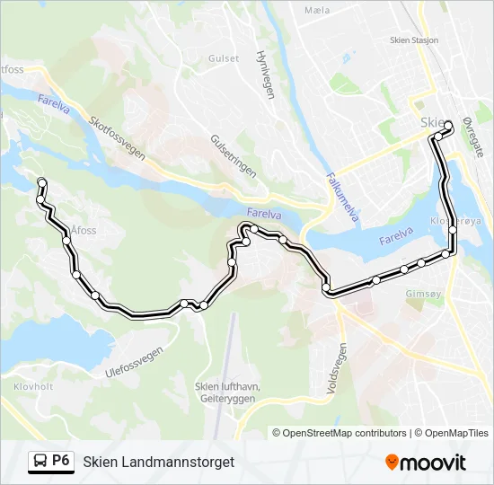 P6 Bus Line Map