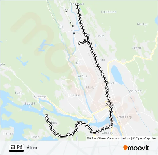 P6 Bus Line Map