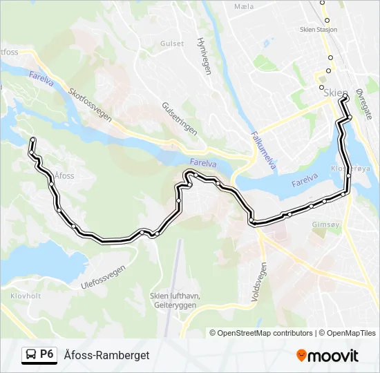 P6 Bus Line Map