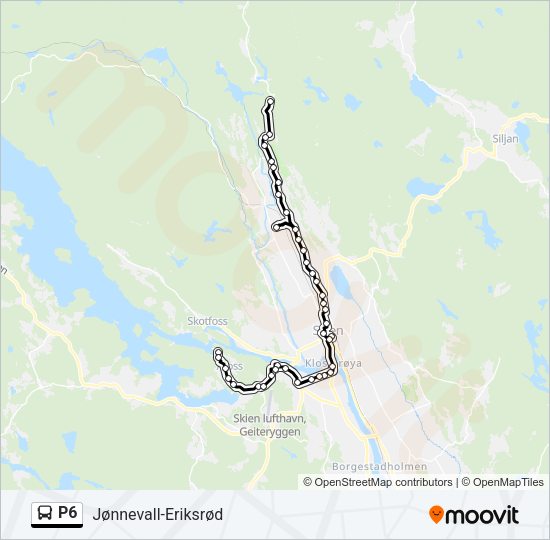 P6 Bus Line Map