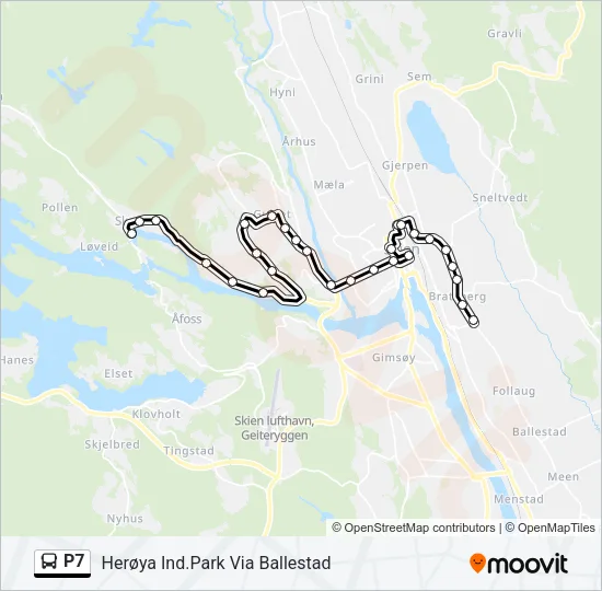 P7 Bus Line Map