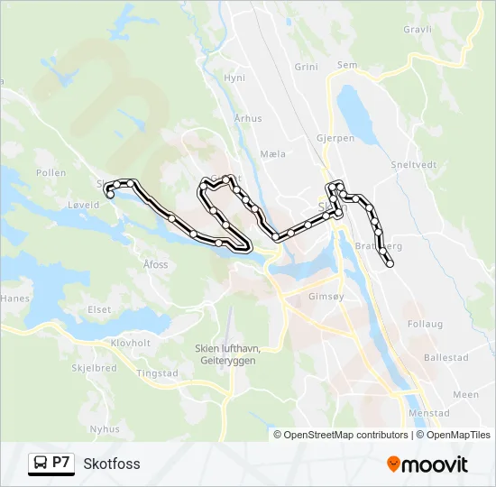 P7 Bus Line Map