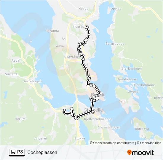 P8 Bus Line Map