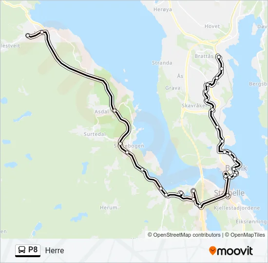 P8 Bus Line Map
