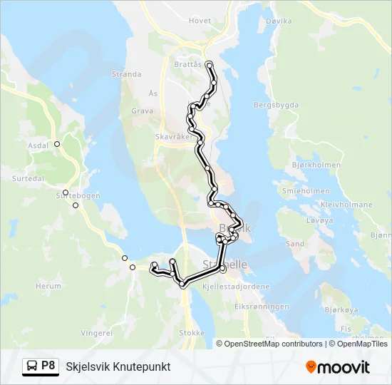 P8 Bus Line Map
