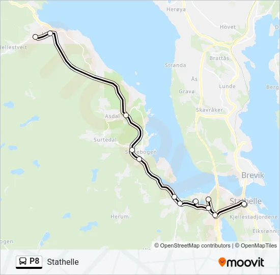 P8 Bus Line Map