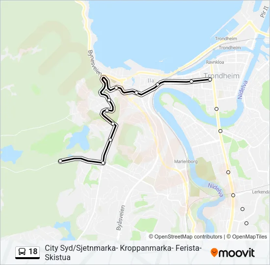 18 Bus Line Map