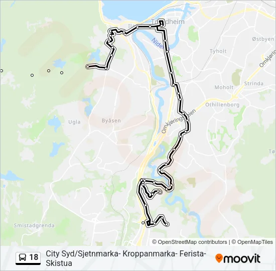 18 Bus Line Map