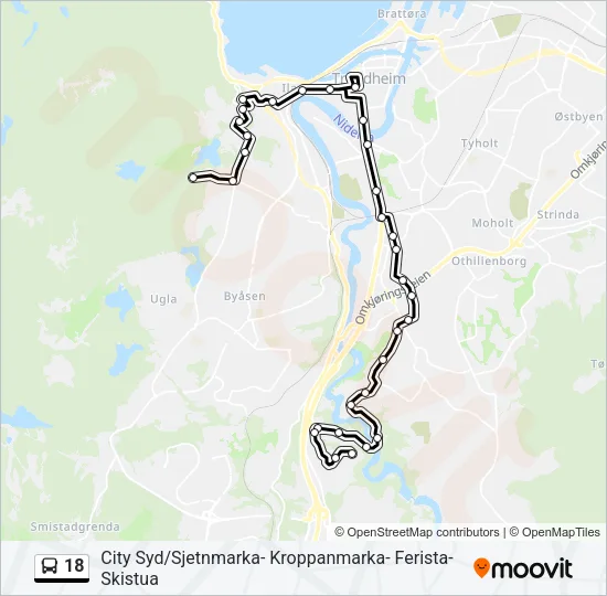 18 Bus Line Map