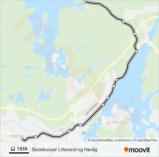 1939 Bus Line Map