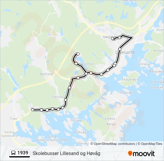 1939 Bus Line Map