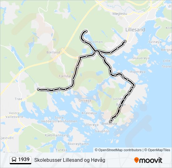 1939 Bus Line Map
