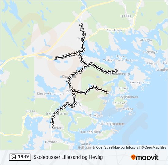 1939 Bus Line Map