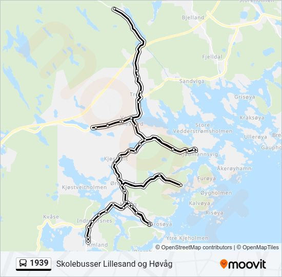 1939 Bus Line Map