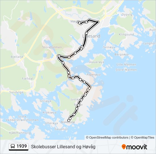 1939 Bus Line Map