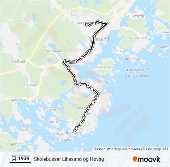 1939 Bus Line Map