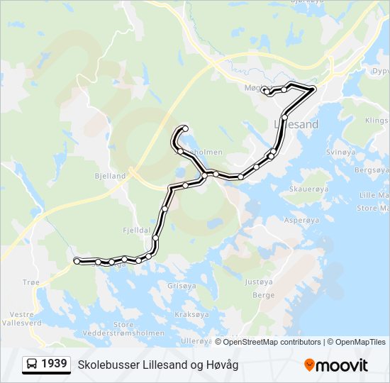 1939 Bus Line Map