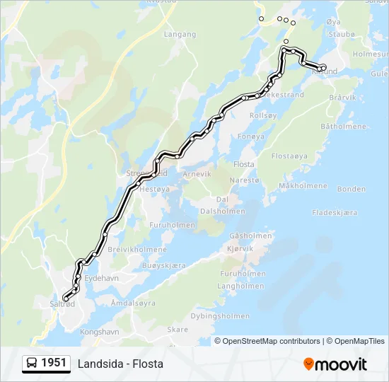1951 Bus Line Map