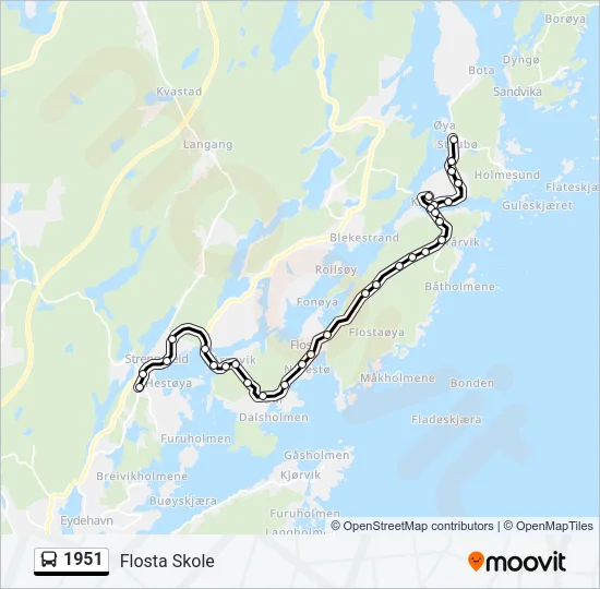 1951 Bus Line Map