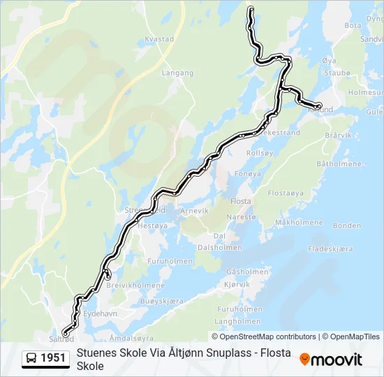 1951 Bus Line Map
