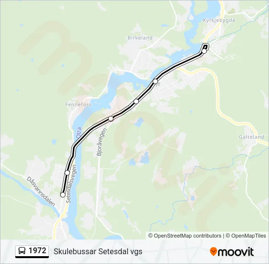 1972 Bus Line Map