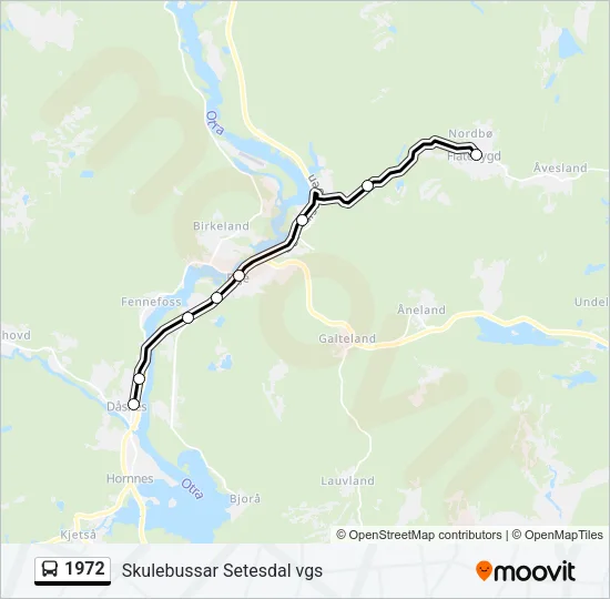 1972 Bus Line Map
