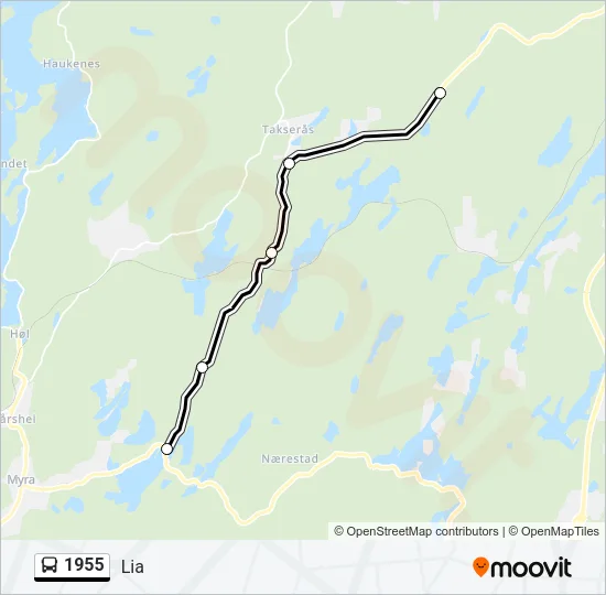 1955 Bus Line Map