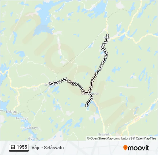 1955 Bus Line Map