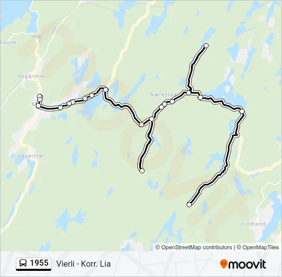 1955 Bus Line Map