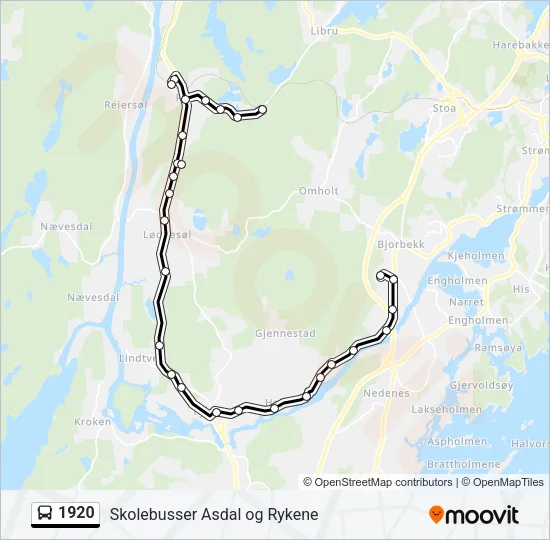 1920 Bus Line Map