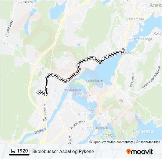 1920 Bus Line Map