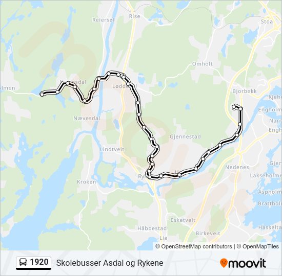 1920 Bus Line Map