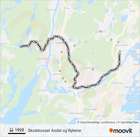 1920 Bus Line Map