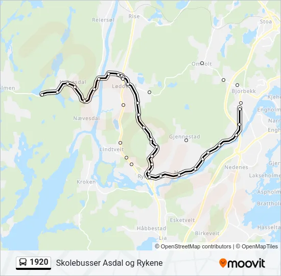 1920 Bus Line Map