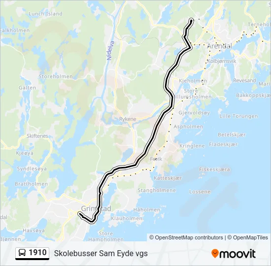 1910 Bus Line Map