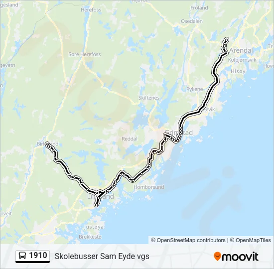 1910 Bus Line Map