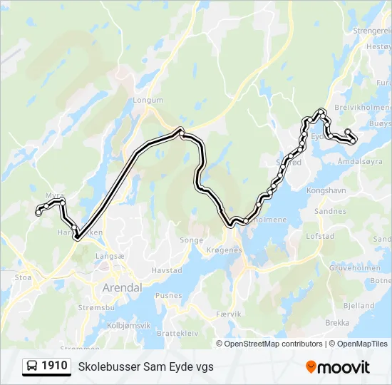 1910 Bus Line Map