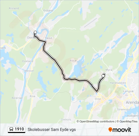1910 Bus Line Map