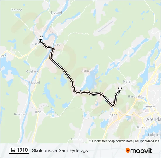 1910 Bus Line Map