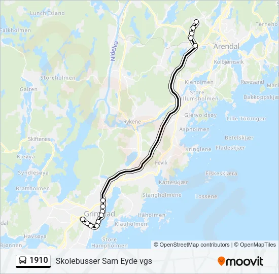 1910 Bus Line Map