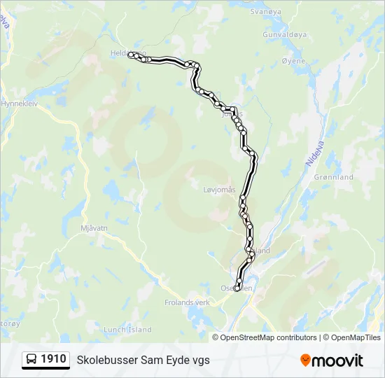 1910 Bus Line Map
