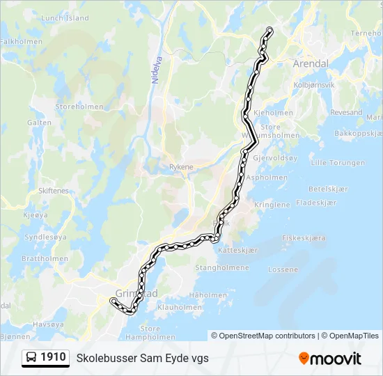 1910 Bus Line Map