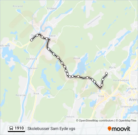 1910 Bus Line Map