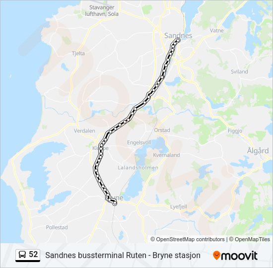 52 Bus Line Map