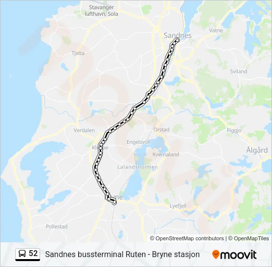 52 Bus Line Map