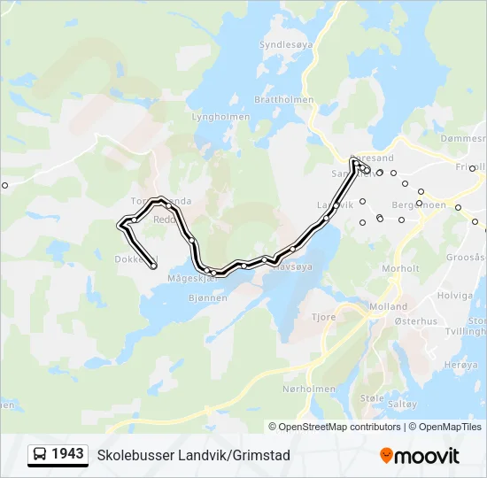 1943 Bus Line Map