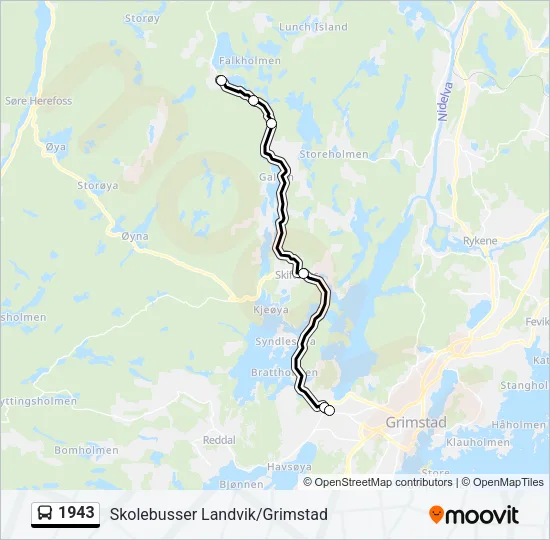 1943 Bus Line Map