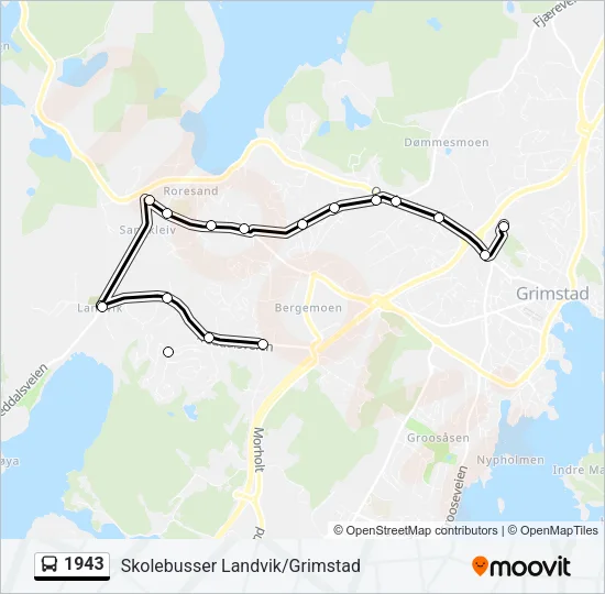 1943 Bus Line Map